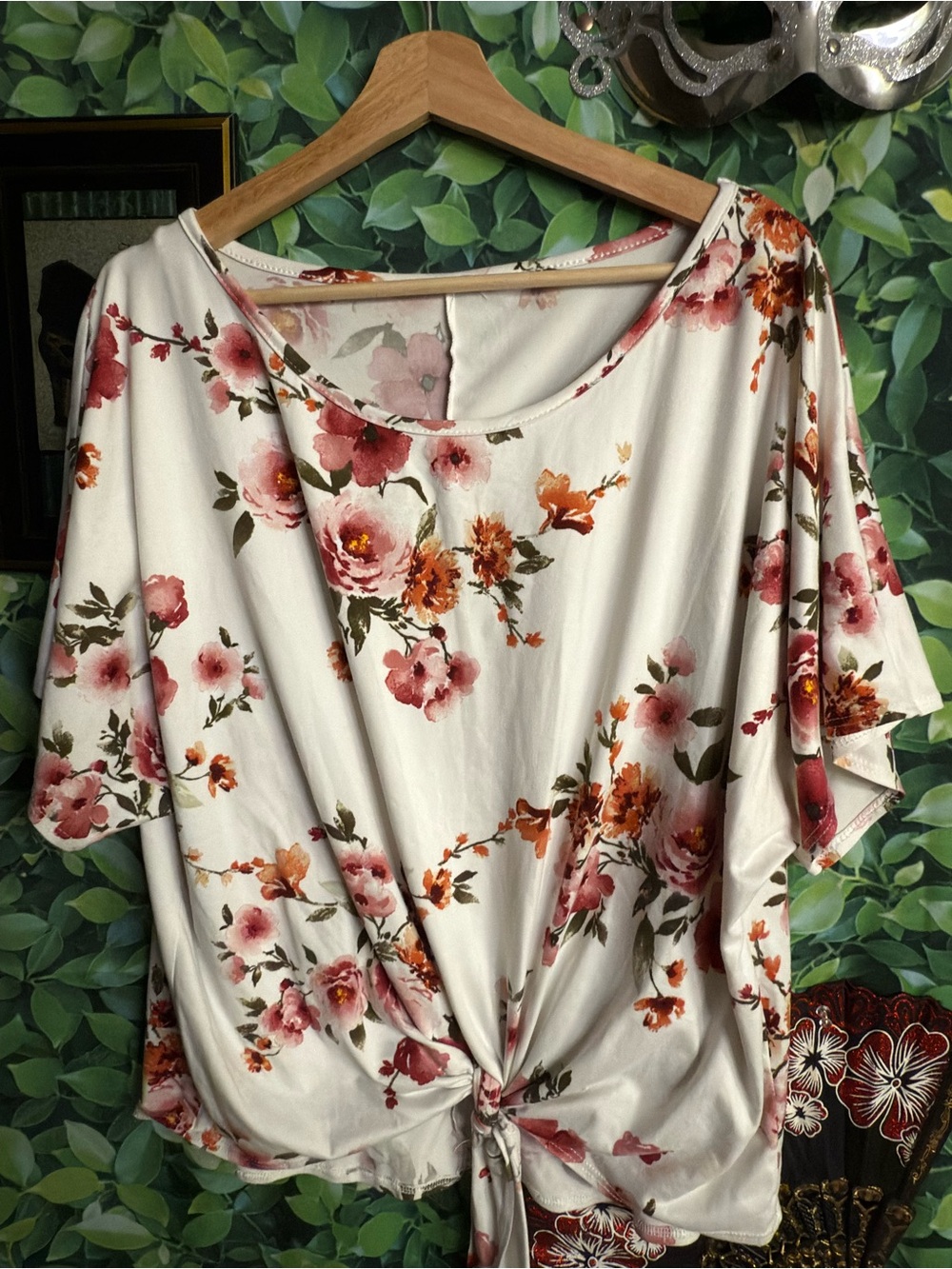 Floral plus size top